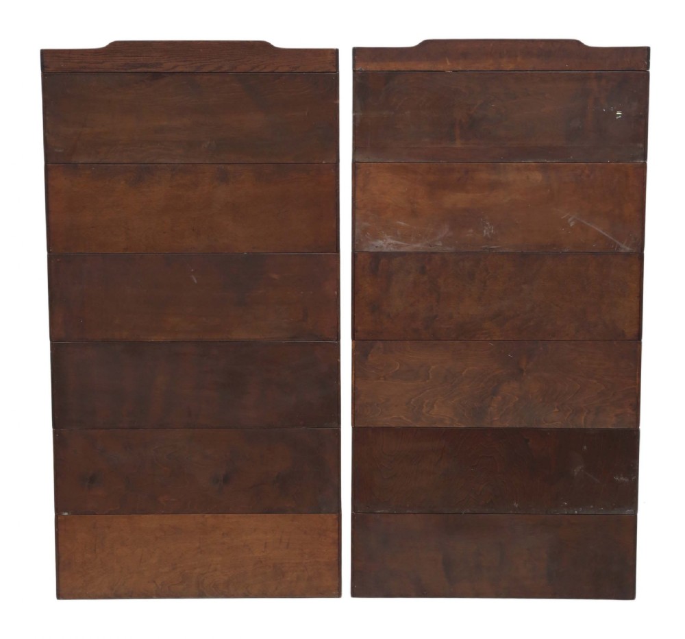 Pair of oak Globe Wernicke stacking bookcases View VI