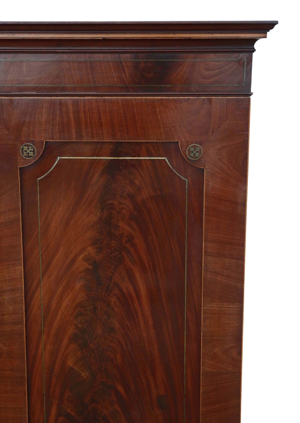 Georgian mahogany linen press wardrobe View XIII