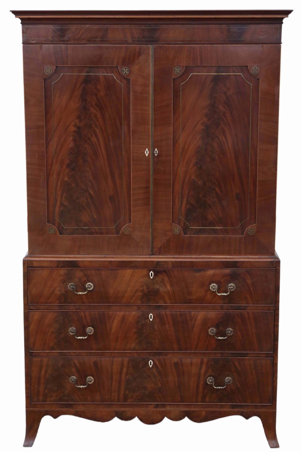 Georgian mahogany linen press wardrobe
