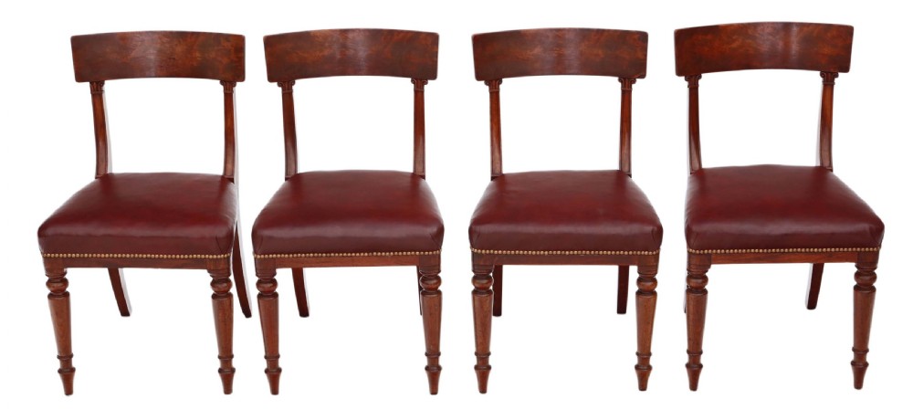 Regency mahogany set of 4 dining chairs