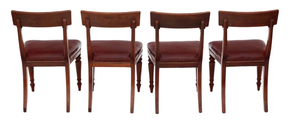 Regency mahogany set of 4 dining chairs View II