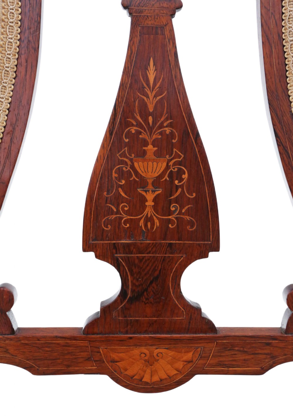 Victorian inlaid rosewood sofa View V