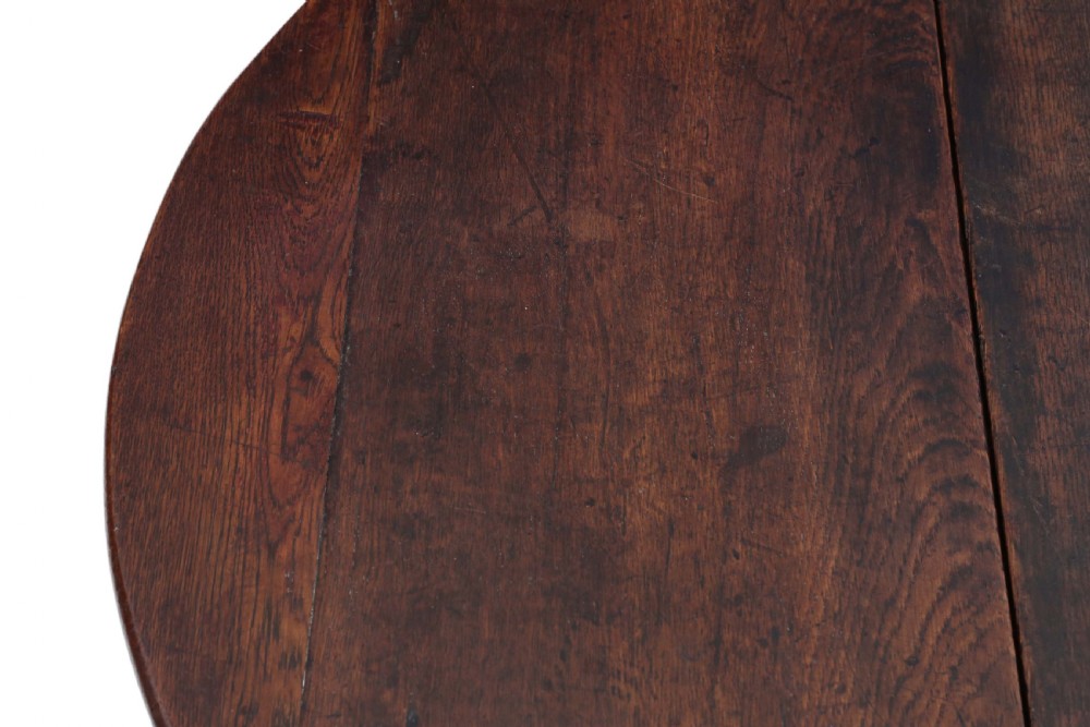 Georgian drop leaf gateleg oak dining table View V