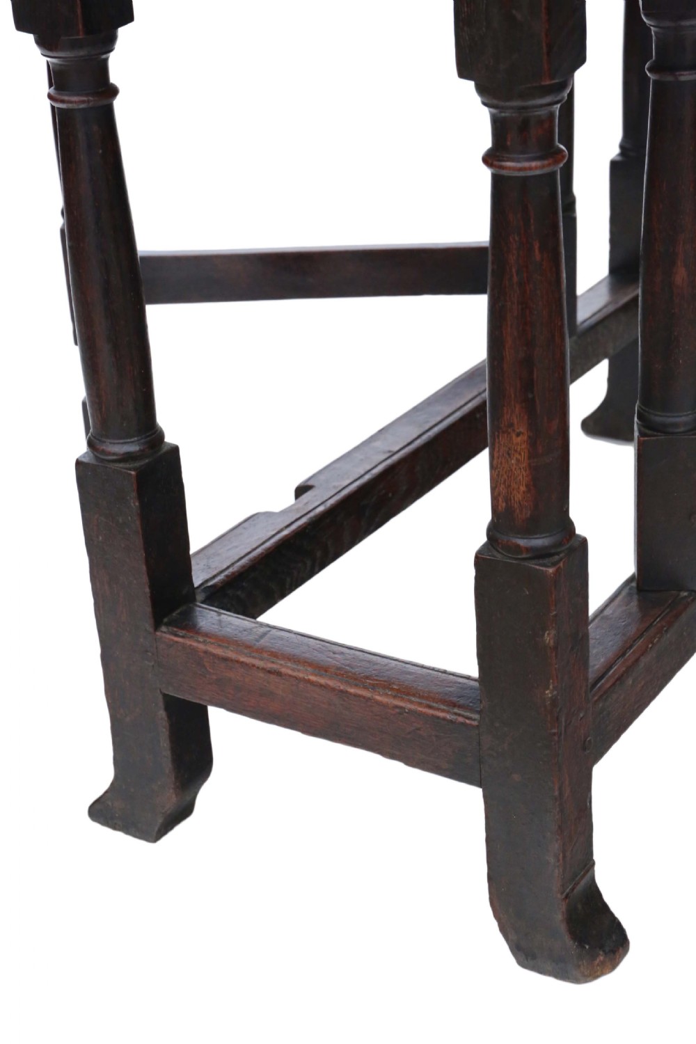 Georgian drop leaf gateleg oak dining table View VIII