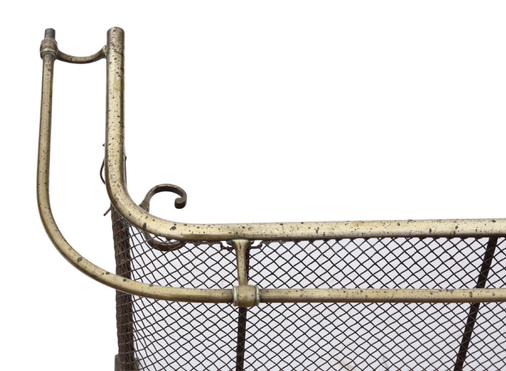 Victorian brass and steel fire screen View III