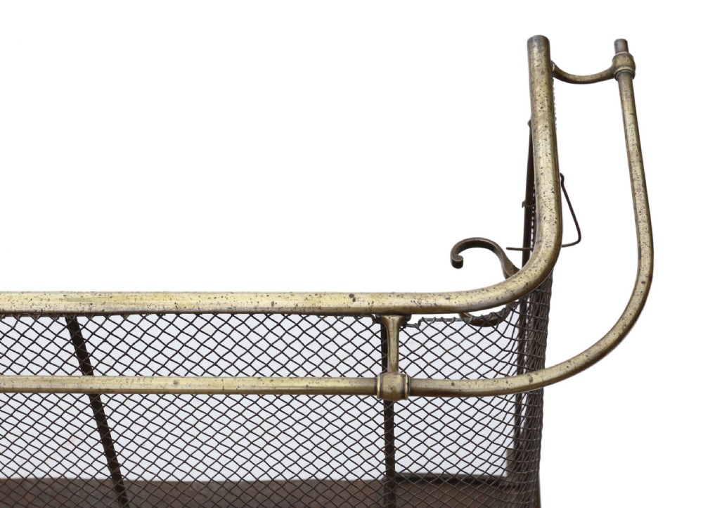 Victorian brass and steel fire screen View IV