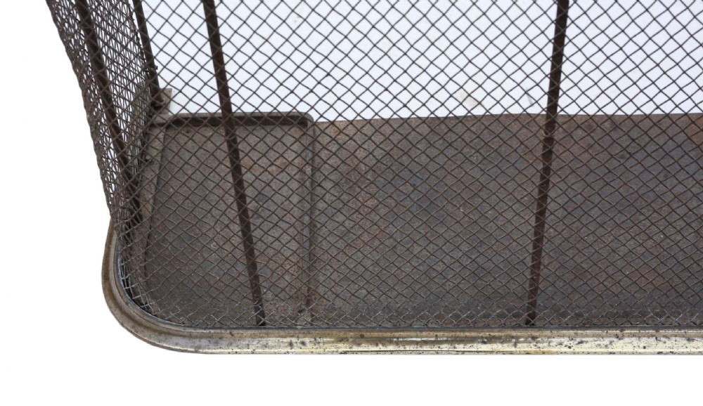 Victorian brass and steel fire screen View V