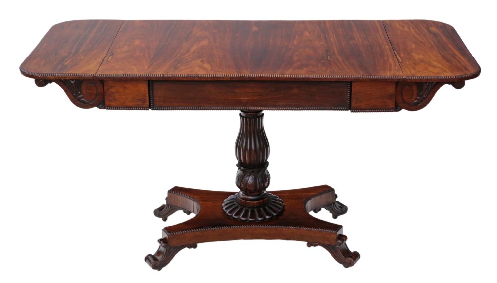 Regency rosewood pedestal sofa table  View II