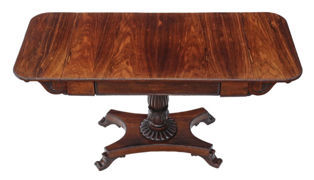 Regency rosewood pedestal sofa table  View III