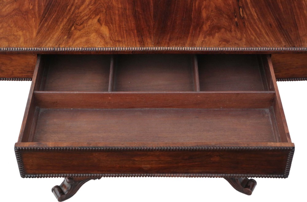 Regency rosewood pedestal sofa table  View IV