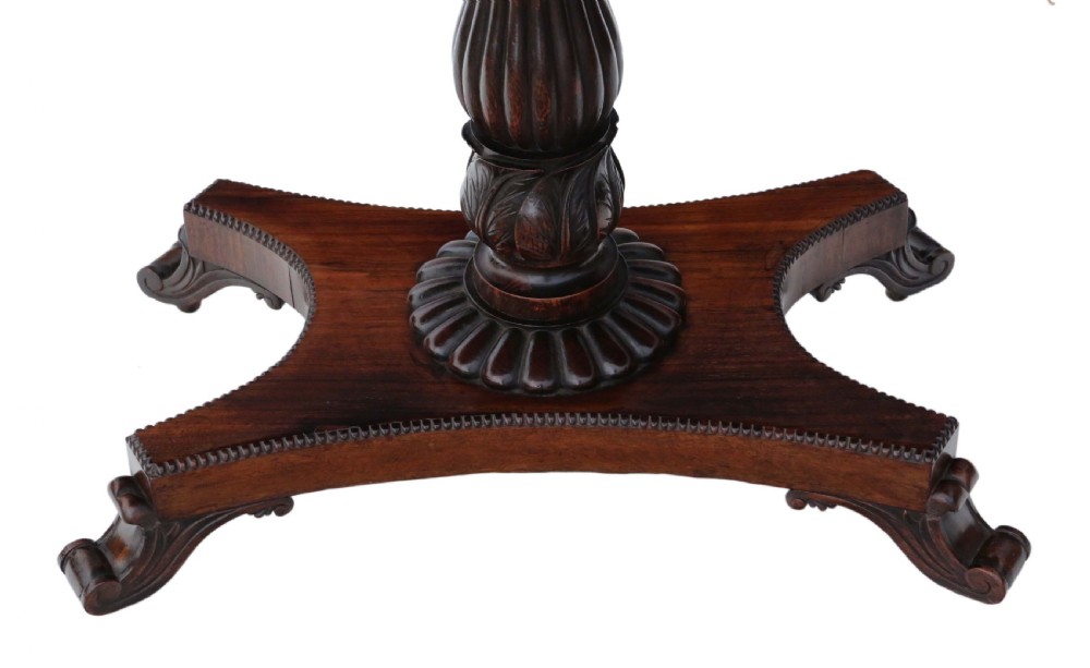 Regency rosewood pedestal sofa table  View V