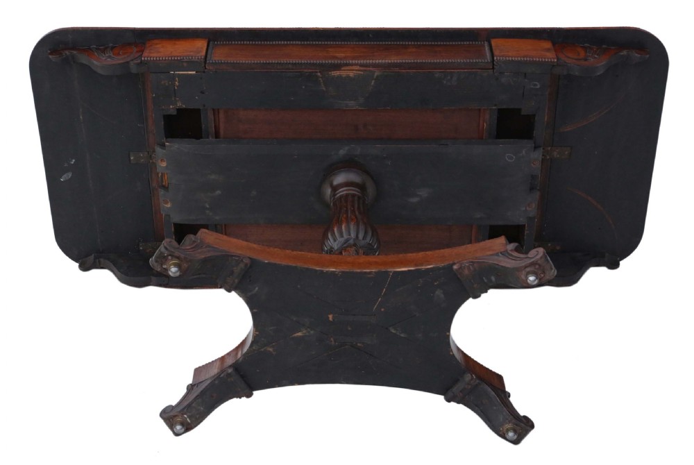 Regency rosewood pedestal sofa table  View IX