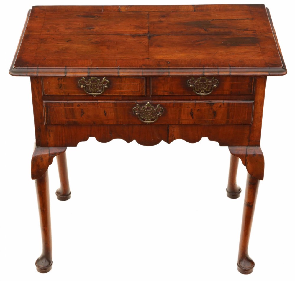 Georgian walnut lowboy writing table