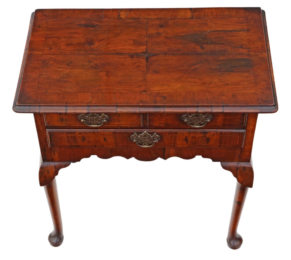 Georgian walnut lowboy writing table View II