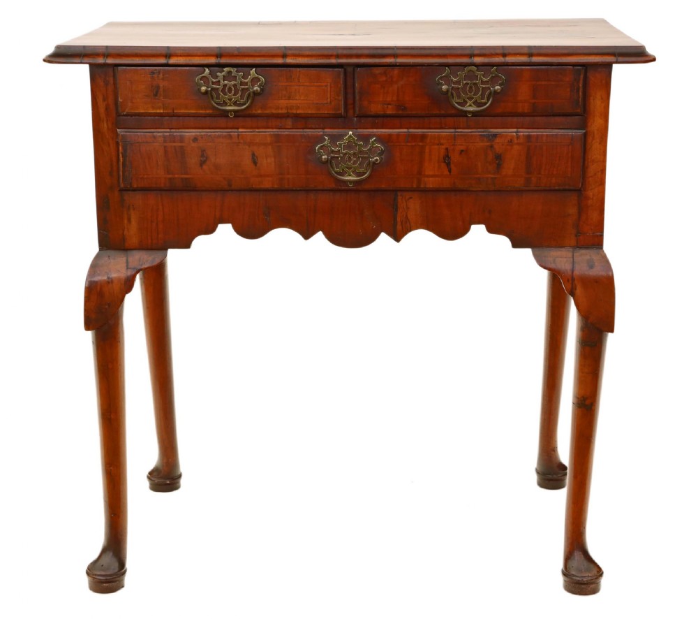 Georgian walnut lowboy writing table View III