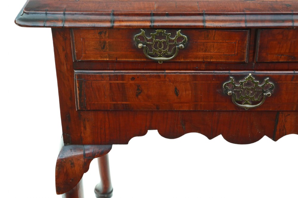 Georgian walnut lowboy writing table View IV