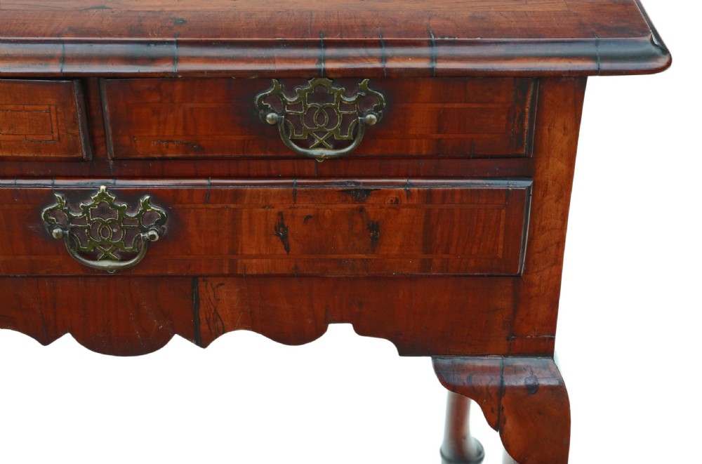 Georgian walnut lowboy writing table View V