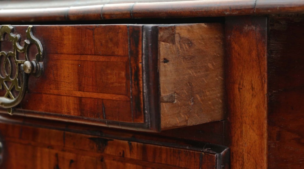 Georgian walnut lowboy writing table View VI