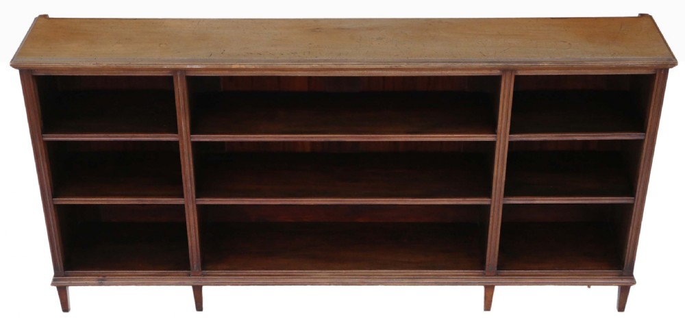 Victorian mahogany open bookcase