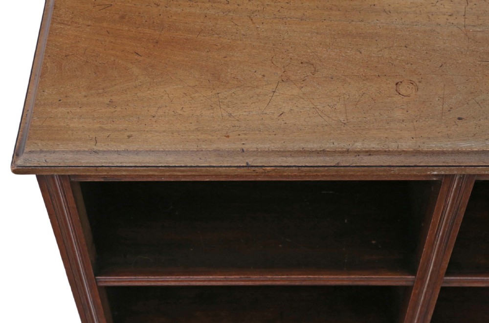 Victorian mahogany open bookcase View III