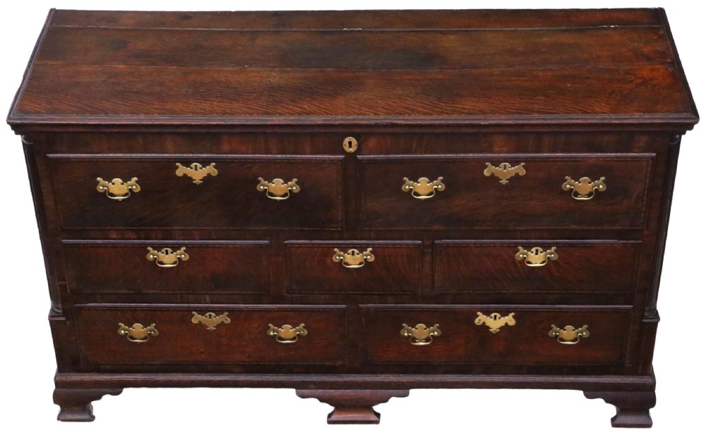 Georgian Lancashire oak coffer