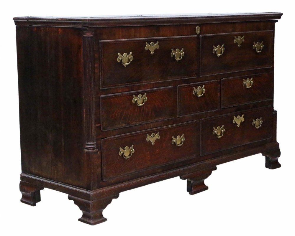 Georgian Lancashire oak coffer View XI