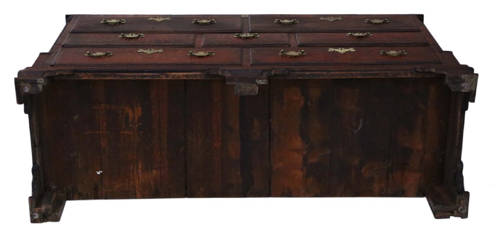 Georgian Lancashire oak coffer View XII