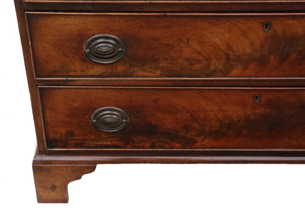 Georgian flame mahogany bureau View VII
