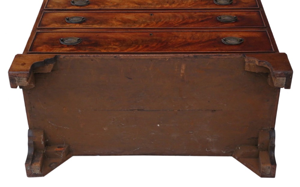 Georgian flame mahogany bureau View VIII