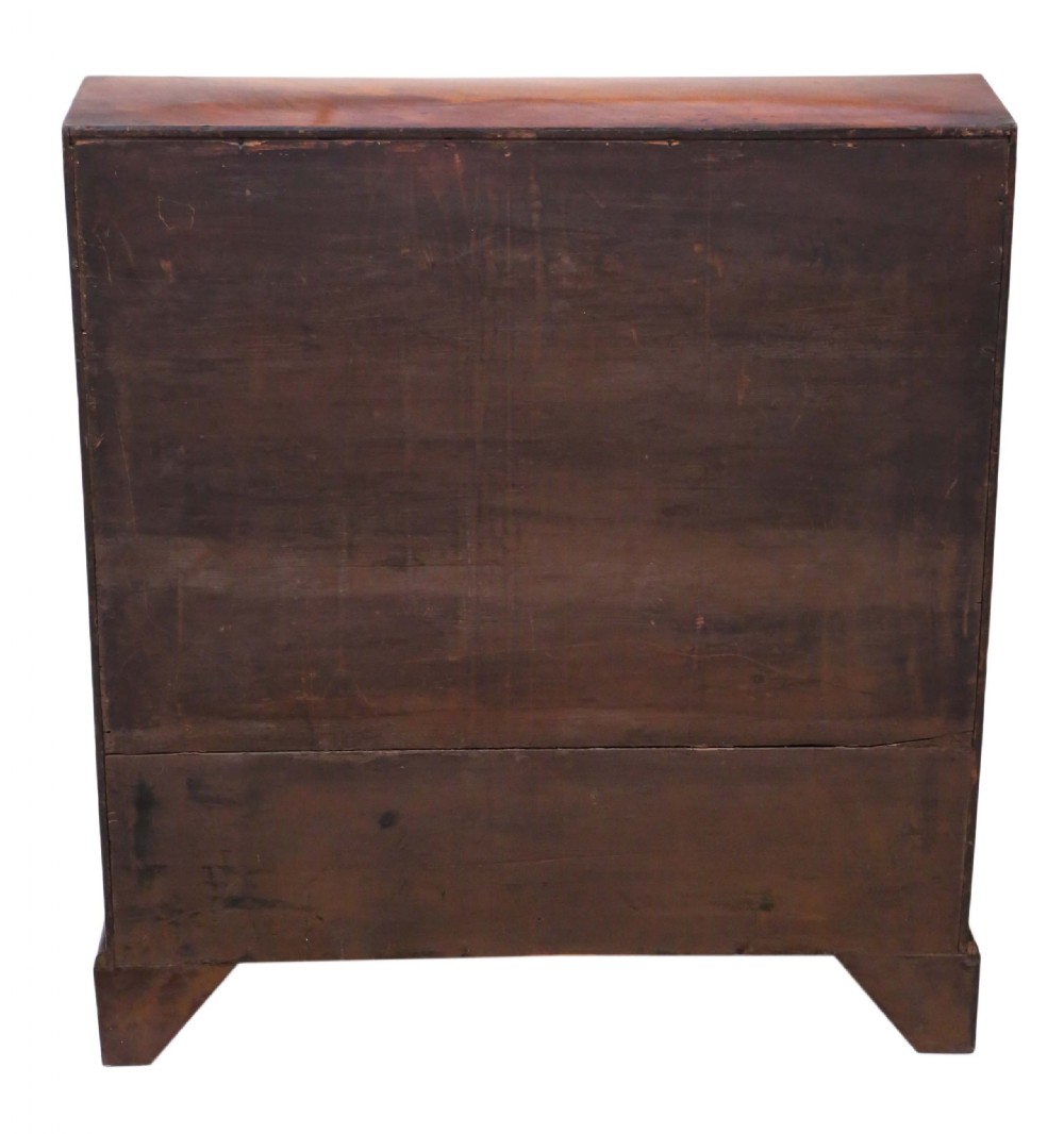 Georgian flame mahogany bureau View IX