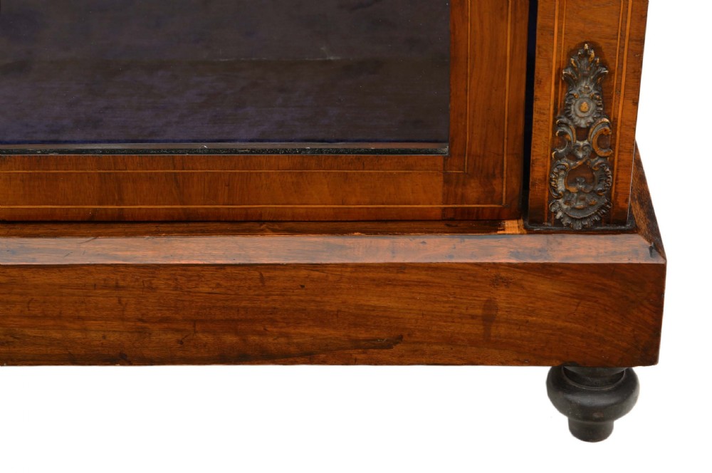 Inlaid burr walnut pier display cabinet View V