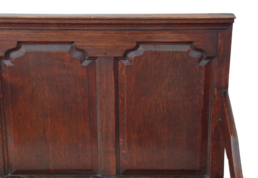Georgian oak settle bench View II