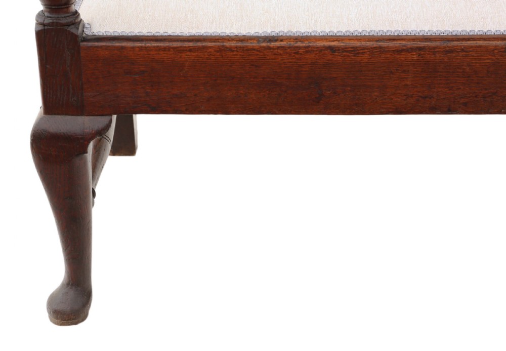 Georgian oak settle bench View III