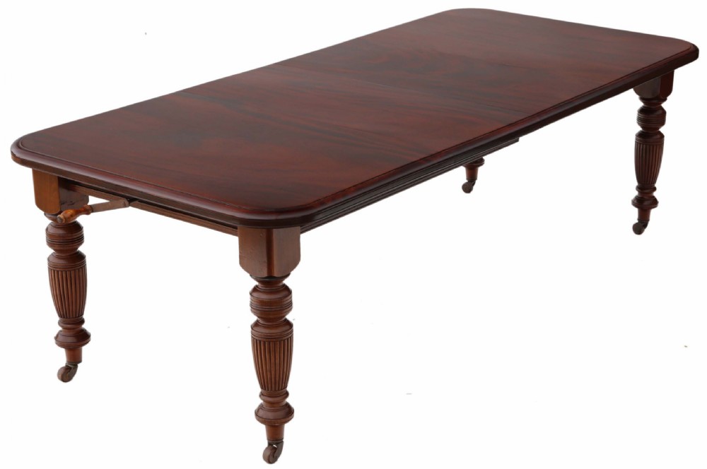 Victorian mahogany windout extending dining table
