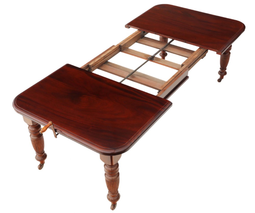 Victorian mahogany windout extending dining table View V