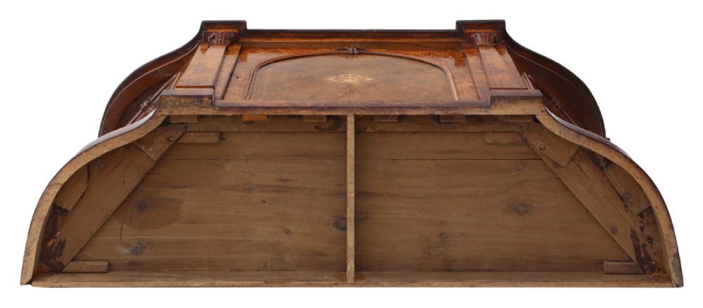 Victorian inlaid burr walnut credenza sideboard View VIII