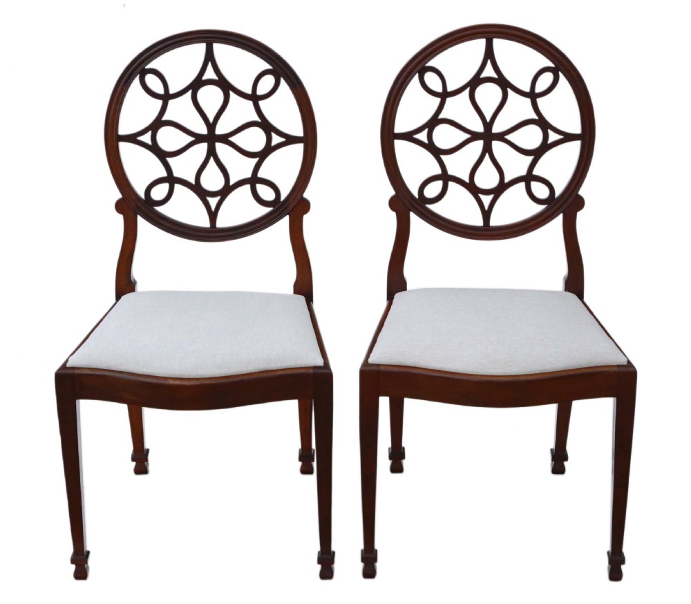 Pair of Georgian revival dining chairs