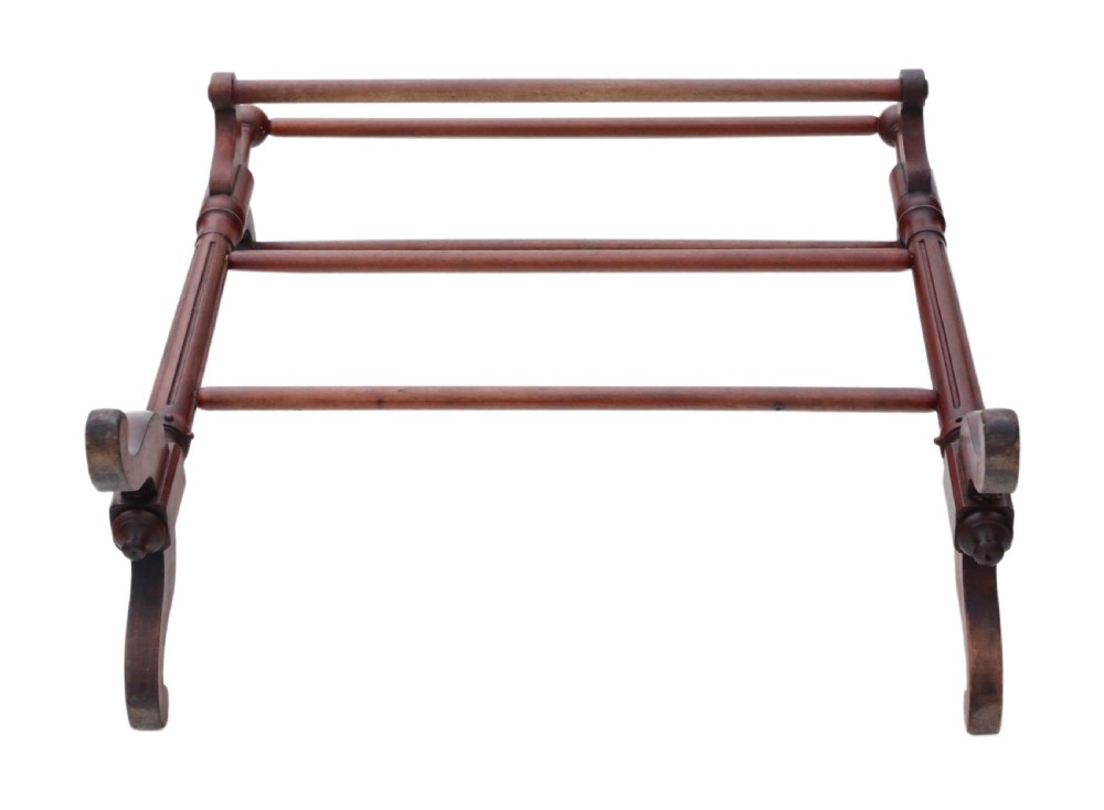 Victorian mahogany towel stand rail View IV