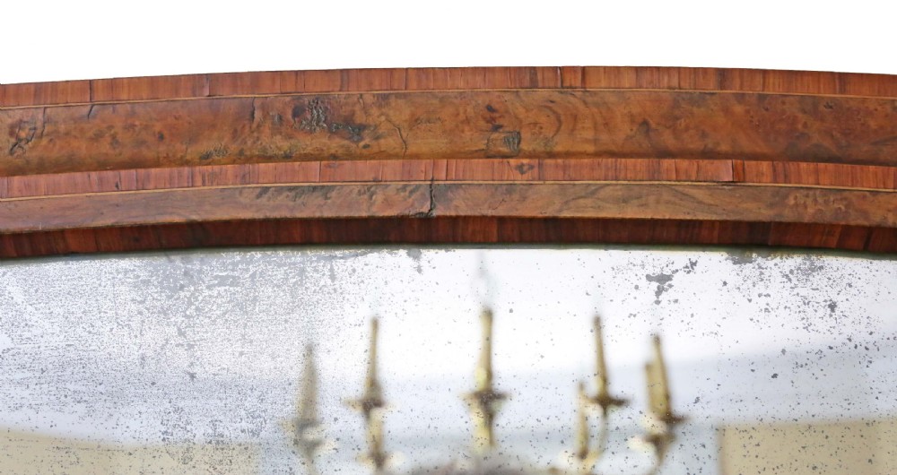 Victorian burr walnut wall mirror overmantle View II