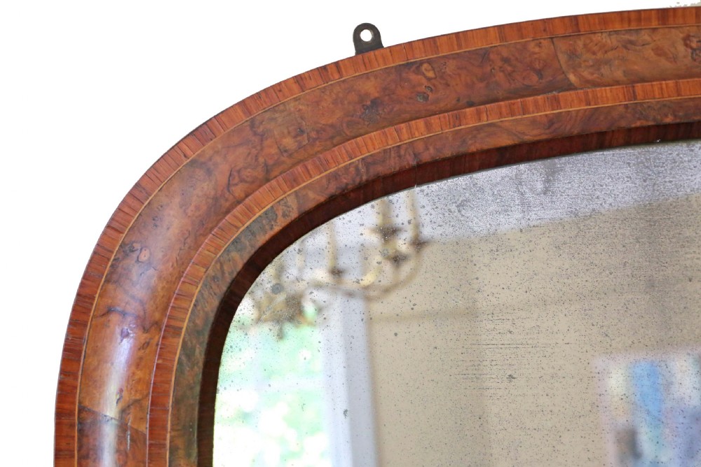 Victorian burr walnut wall mirror overmantle View VI