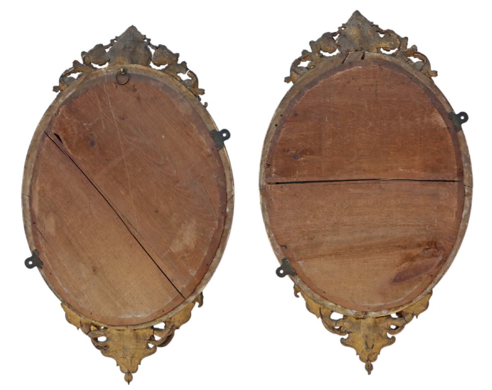Pair early 19th Century gilt girandole wall mirrors  View VI