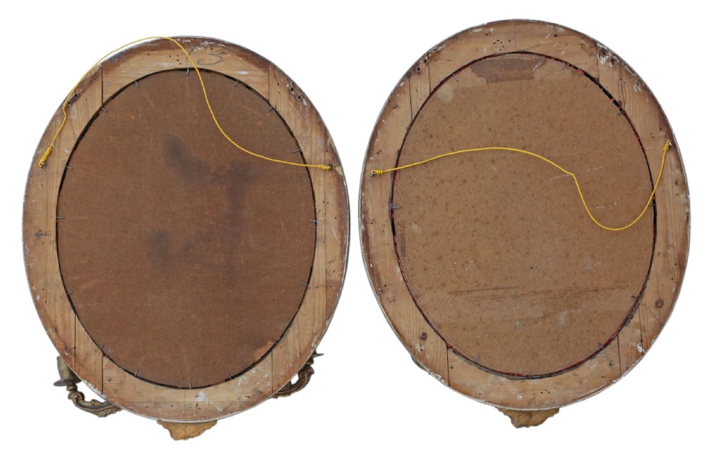 Pair 19th Century Victorian gilt girandole wall mirrors View VIII