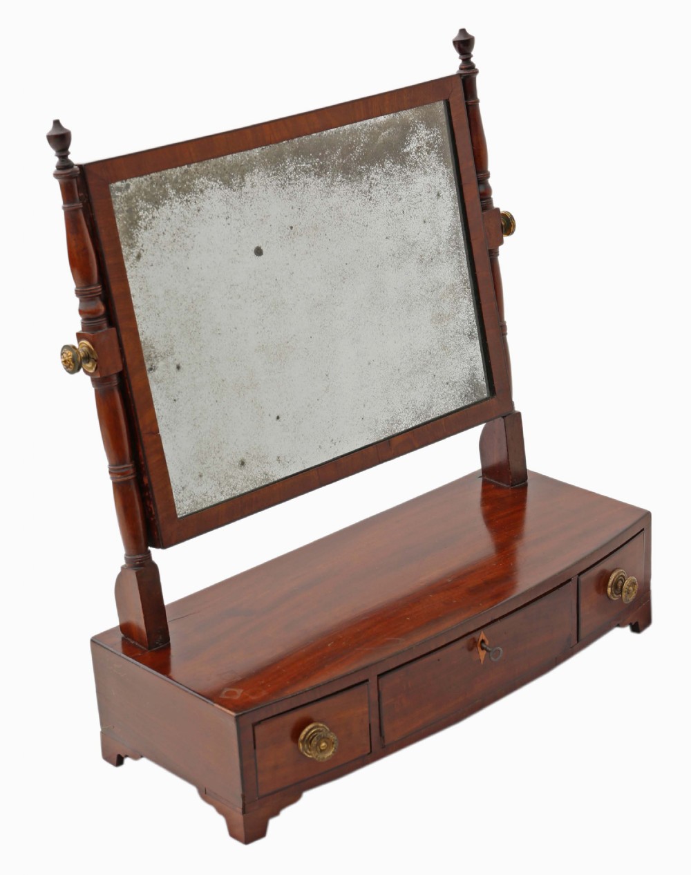 Georgian C1820 mahogany dressing table swing mirror