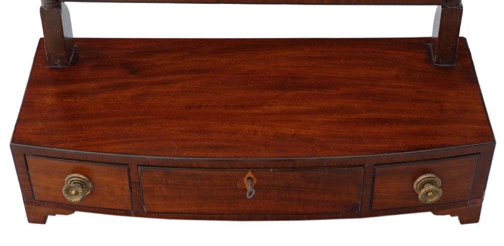 Georgian C1820 mahogany dressing table swing mirror View III