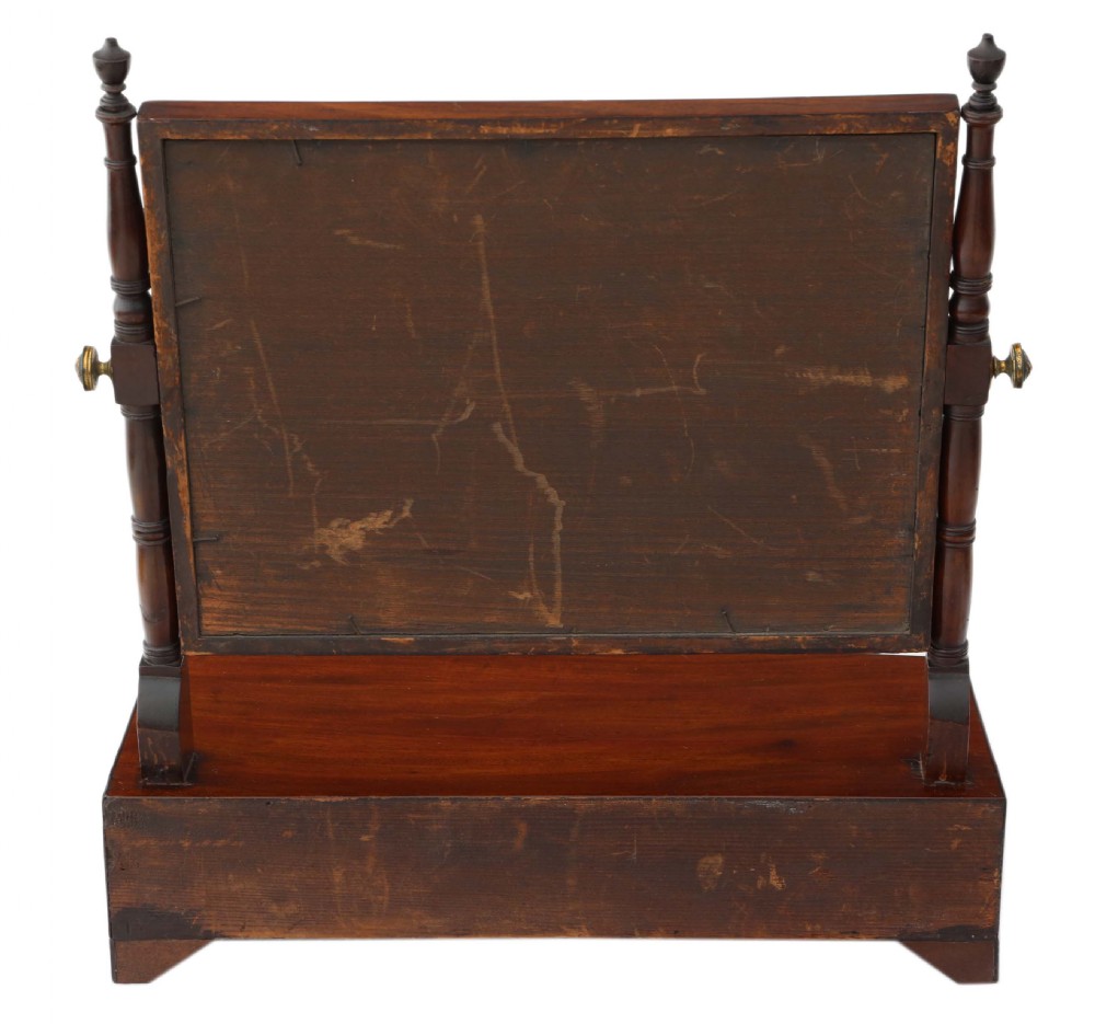 Georgian C1820 mahogany dressing table swing mirror View VII