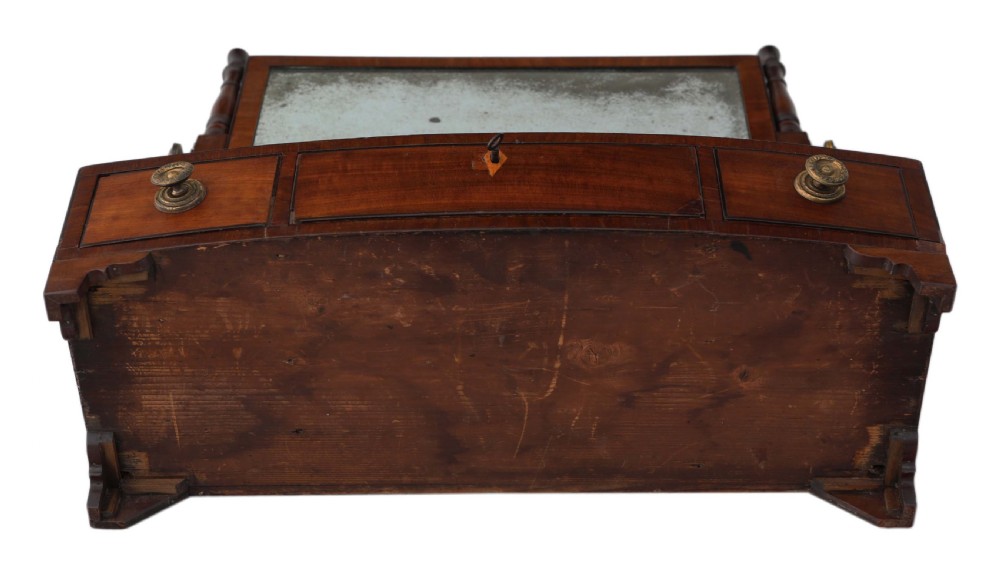 Georgian C1820 mahogany dressing table swing mirror View VIII
