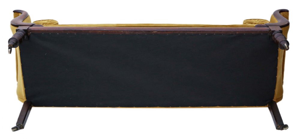Georgian scroll arm sofa chaise longue mahogany View VII