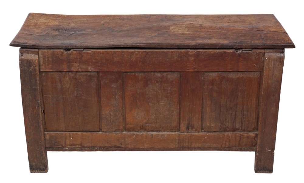 Georgian 18th Century carved oak coffer View VII