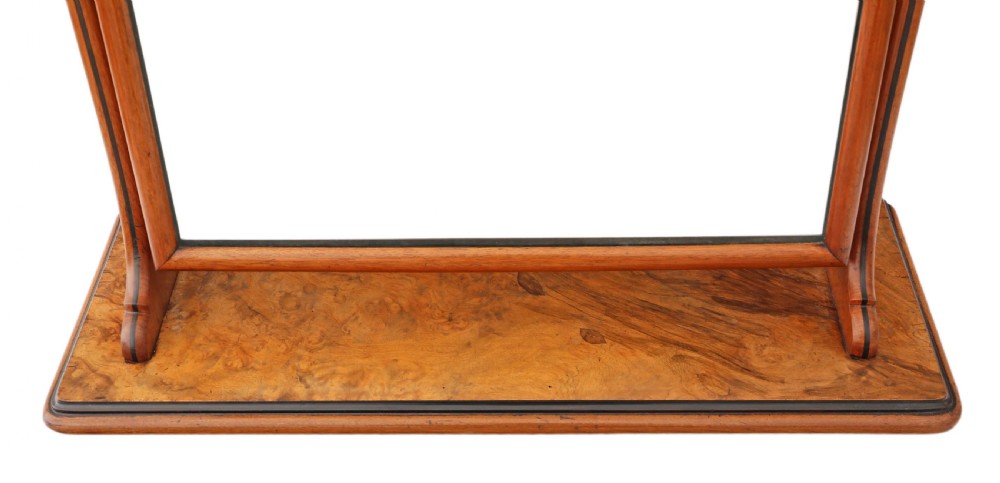 Large burr walnut swing mirror View II