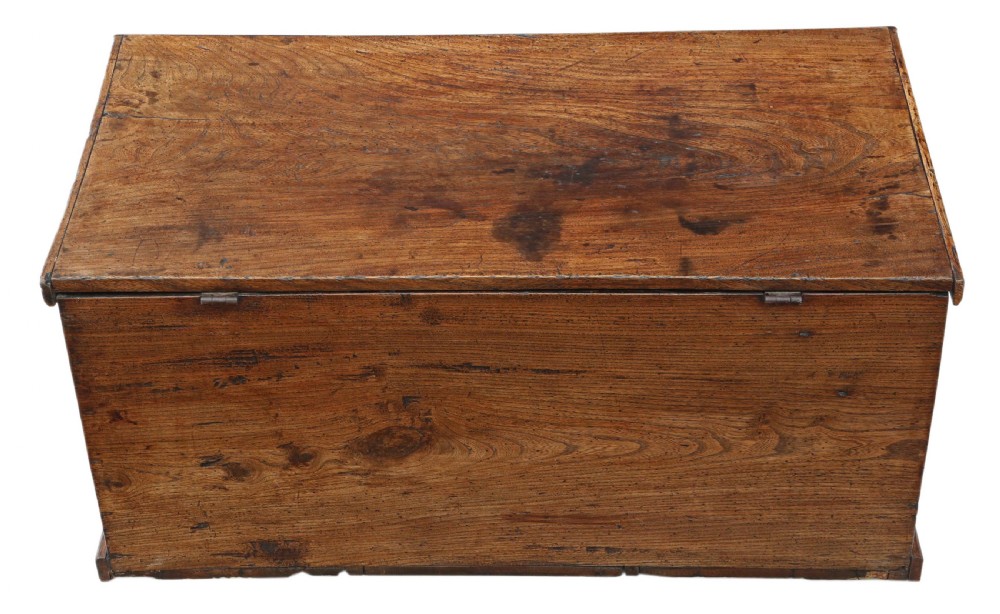 18th Century elm coffer View V